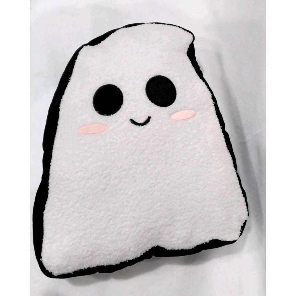 White Sherpa‎ Ghost Plush Happy 16" x 12.5" Pillow Toy